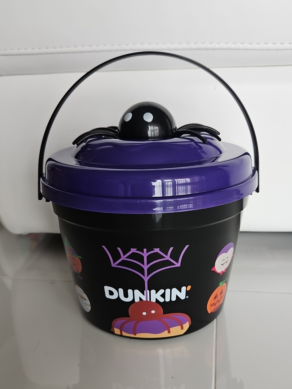 Limited- Edition Dunkin' Halloween Munchkin Bucket - Black & Purple